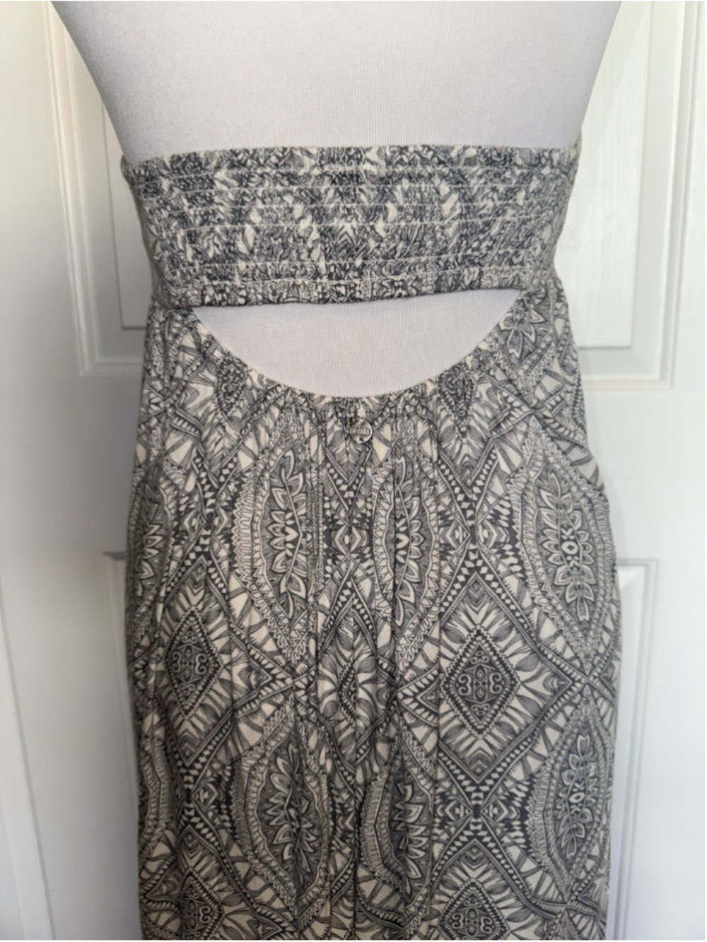 Rip Curl Boho Embroidered Maxi Dress Halter Festival Indie Summer Beachy Slit - Picture 7 of 12